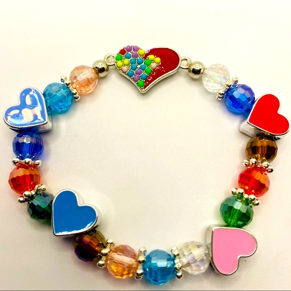 Bracelet Hearts  Beads and Enamel Hearts! - Picture 9 of 11